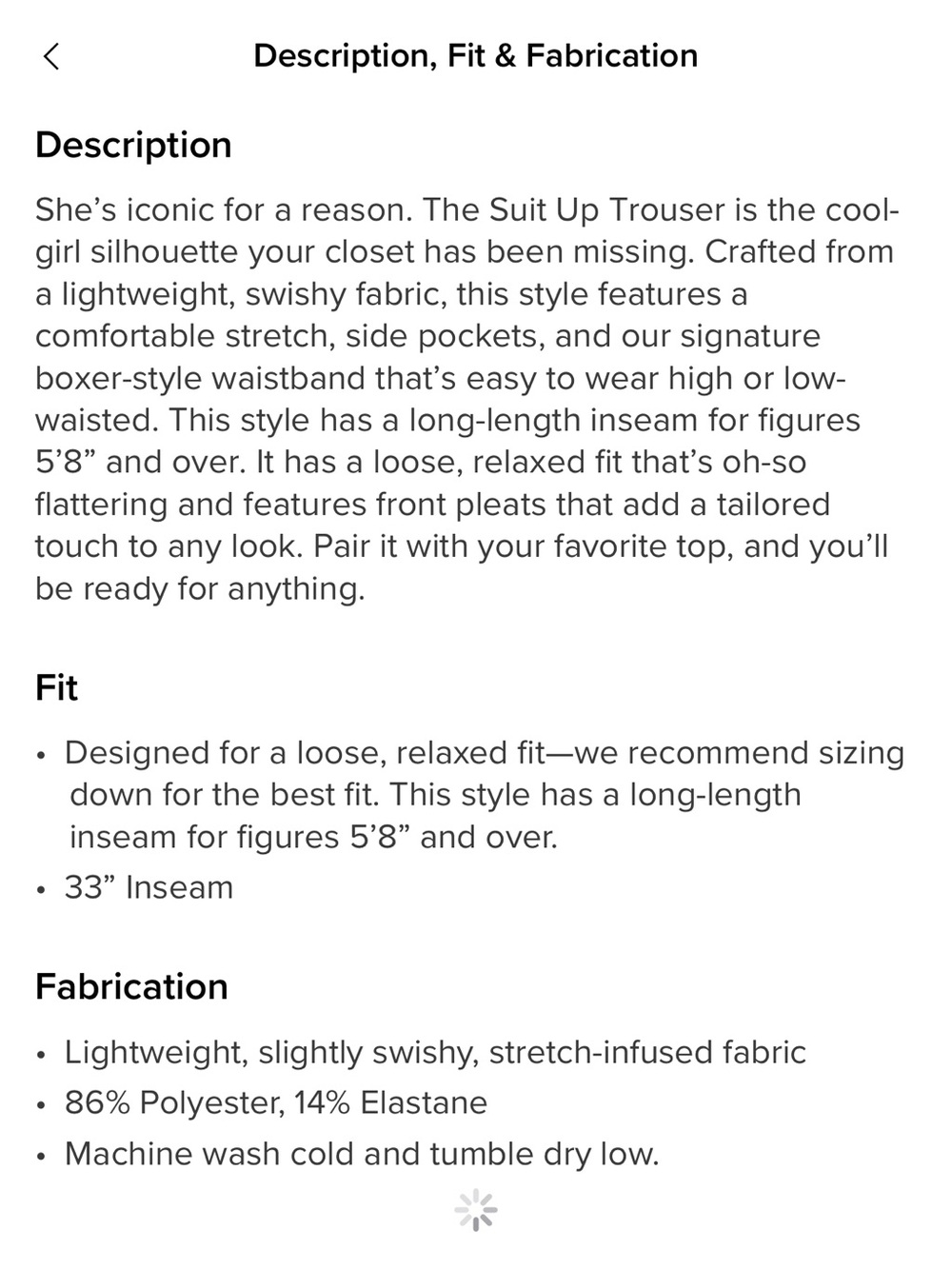 ALO Yoga | SUIT UP TROUSER (Long) Black Track Pants - Picture 4 of 6